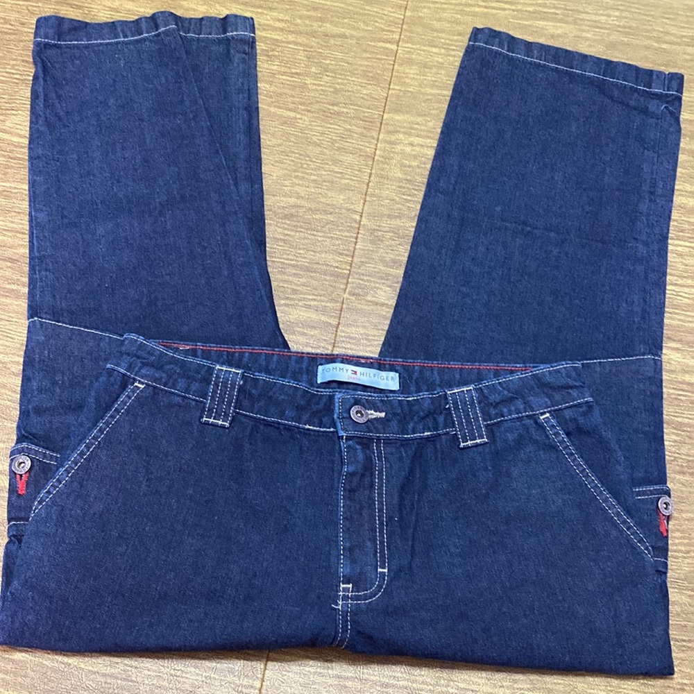 Vintage Tommy Hilfiger Crop Capri Cargo Pants Jeans Size 10